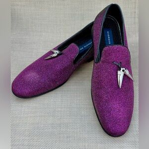 Giorgio Brutini Glittering Purple Men's Loafers